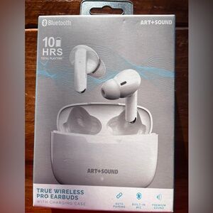 NIB Art+Sound Wireless Earbuds with Built-in Mic #3